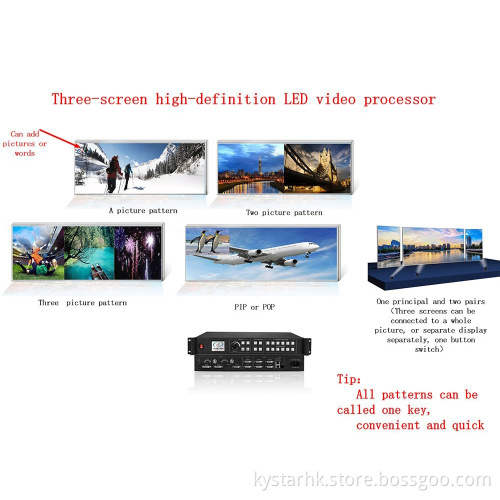 Kystar Three-image Splicing Processor HD LED Video Controller for LED Video Wall
